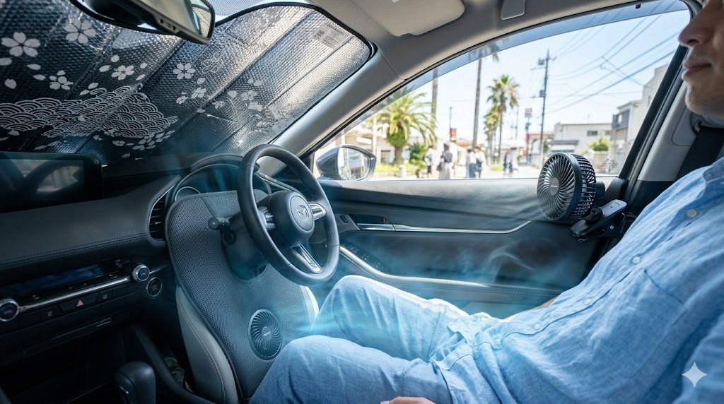 【2026年夏】車内熱中症を防ぐ！シートクーラー・サンシェードおすすめ5選｜停車中も走行中も快適に