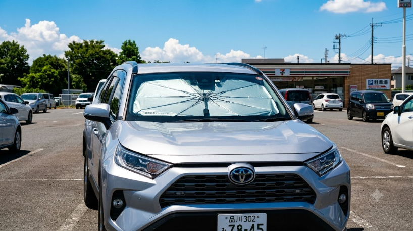 車の暑さ対策グッズ5選|傘式サンシェードが最強!真夏の車内50℃を防ぐ【2026年夏】
